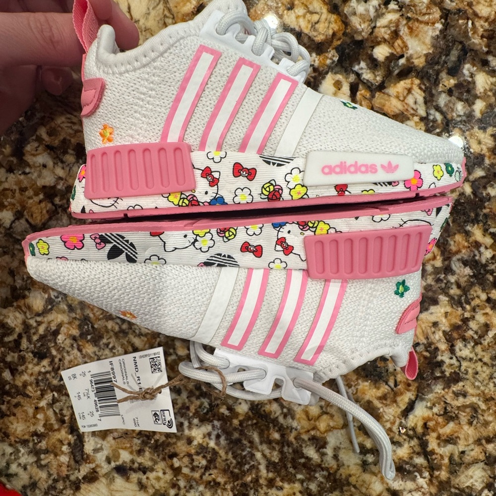 Adidas Hello Kitty Kids' White and Pink Shoes